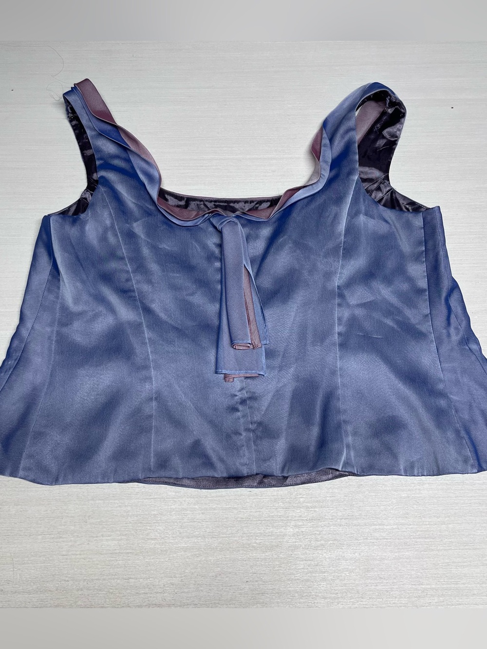 Bill Levkoff Vintage 90’s Purple Satin Tank Top Formal Blouse size 20